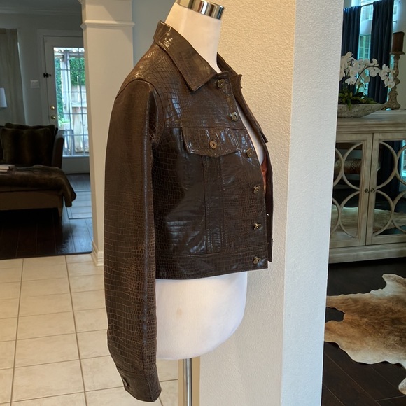 Vintage Jane Doe Collection Embossed Leather Jacket, Sz S - Picture 3 of 15